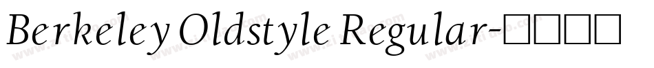 Berkeley Oldstyle Regular字体转换